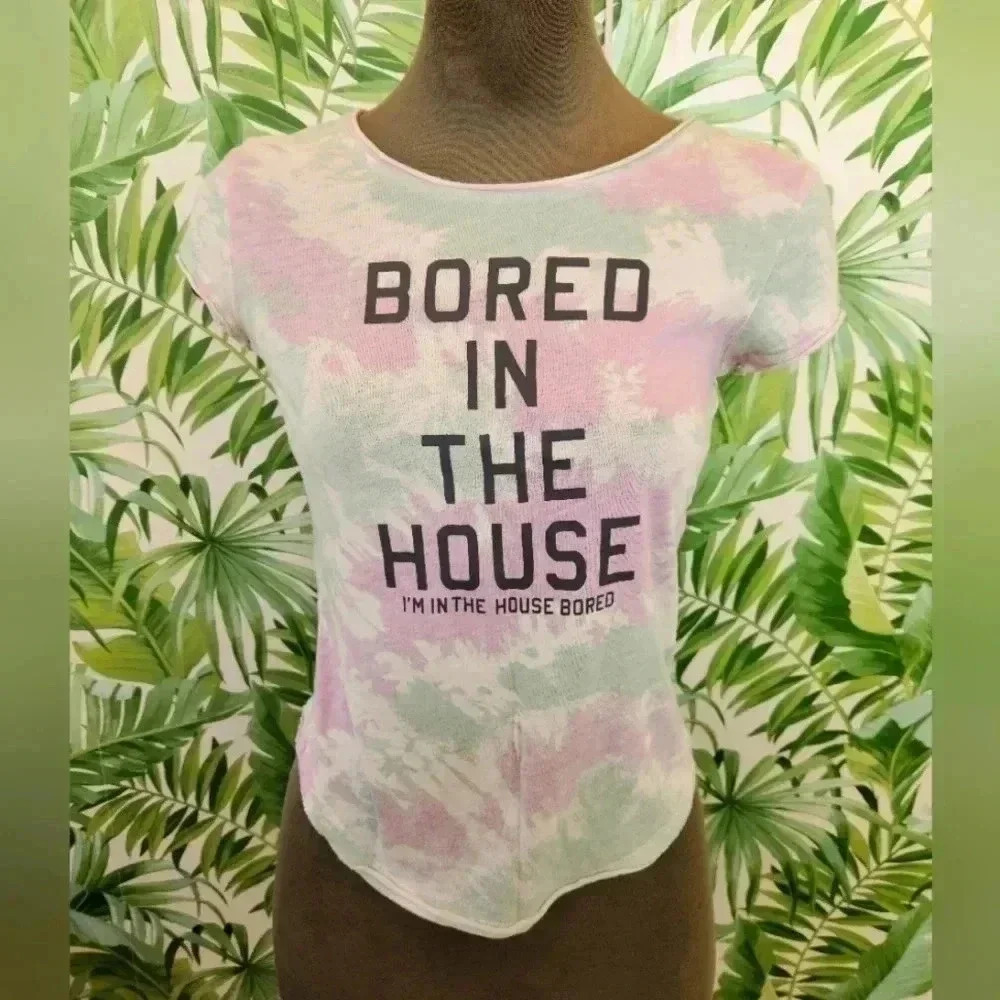 Girls Harper & Elliott Bored In The House Saying T-shirt